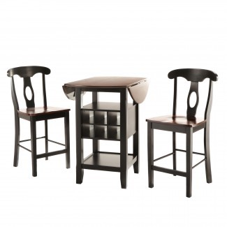  Three Posts Bayford 3 Piece Counter Height Pub Table Set 