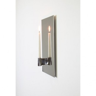  Aplique de pared para velas de acero pulido espejo | Fferrone ... 