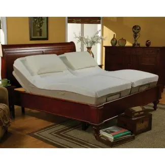  Marco de cama de metal ajustable tamaño Queen informal SOLAMENTE (No 