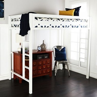  Muebles decorativos para el hogar Nueva cama loft Premium Deluxe de metal doble en color blanco 