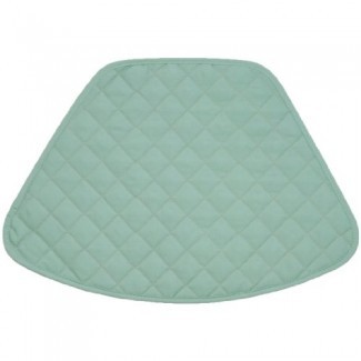  Juego de sábanas Sweet Pea Linens de 2 manteles individuales acolchados con forma de cuña verde Seafoam para mesas redondas 