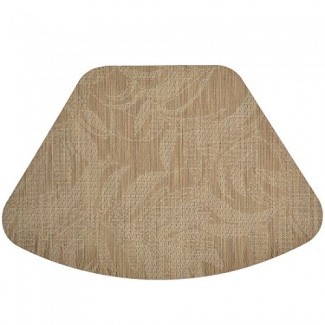  Juego de 2 cuña limpia de hoja tonal marrón claro En forma de mantel para mesas redondas 