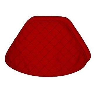  Mantel individual rojo en forma de cuña pintada para mesas redondas ... 