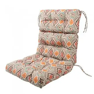  LNC Cojines para asientos interiores con cojines Cojines para exteriores Cojín para silla con respaldo alto Patio Azteca naranja 