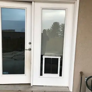  Utah Pet Access | Puerta para perros con instalación de vidrio 