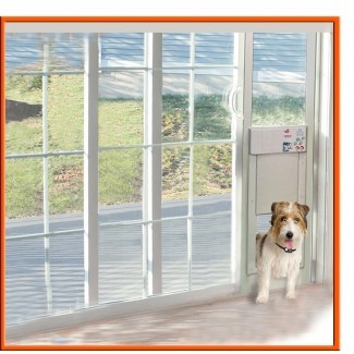  Puerta electrónica para mascotas POWER PET para puertas corredizas de vidrio para patio 