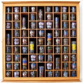  Gabinete de pared de soporte de bastidor de vitrina de 71 vasos de gran tamaño 