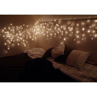  Luces de Navidad blancas en el dormitorio | Lámparas Ideas 