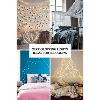  27 ideas de luces de cuerda frescas para dormitorios - DigsDigs 
