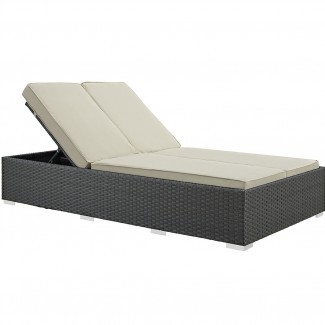  Modway Sojourn Double Chaise Lounge con cojín | Wayfair 