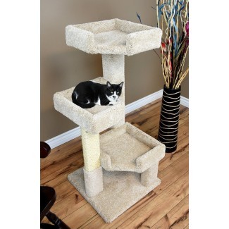  46 "New Cat Condos Solid Wood Triple Kitty Pad 