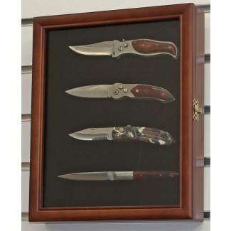  Vitrina de cuchillos Shadow Box Montaje en pared, puerta de cristal ... 