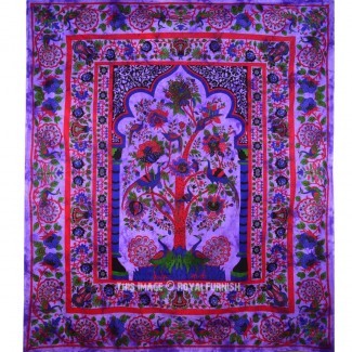  Queen Purple Tree Of Life Hippie Tapiz Tapiz ... 