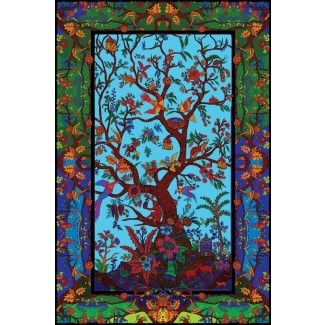  3D Color Tree Of Life Tapestry Beach Sheet Muro colgante 