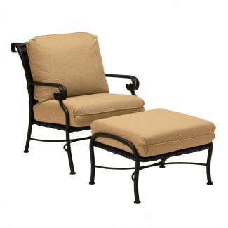  Woodard Ramsgate Outdoor Lounge Chair and Ottoman con ... 