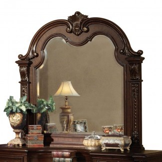  Espejo decorativo con marco de madera tradicional Murphy 