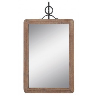  Espejo de acento tradicional rectangular con marco grande de madera Anzell 