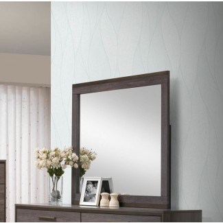  Espejo decorativo con marco de madera Lehner 