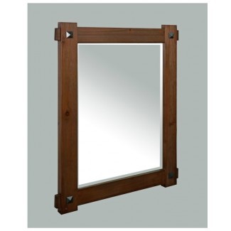  Espejo de baño / tocador con marco de madera rústica Longmeadow 