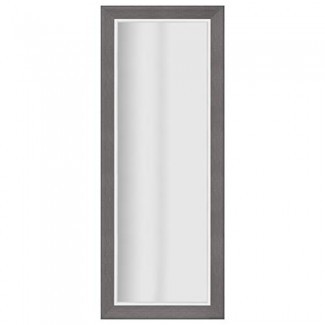  Everly Hart Collection 24x70 Graywash Woodgrain Frame Beveled Wall o Leaner Mirror, Grey 