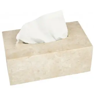  Cubierta rectangular de caja de pañuelos de piedra de mármol natural de Rainsville 