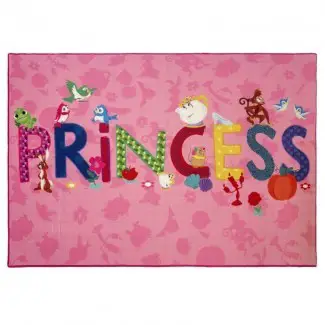  Alfombra rosa de Disney Princess Icons para niños 