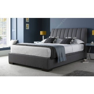  Cama de almacenamiento otomana Versace de Kaydian - King Size - Gris 