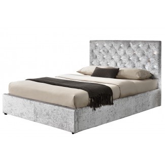  Estructura de cama otomana triturada Chatsworth Silver ... 