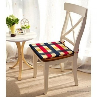 Almohadillas para silla de comedor con corbatas Cojín de silla de comedor con corbatas 