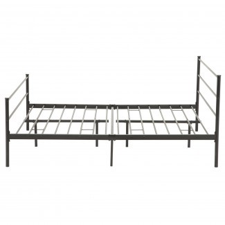  Cabeceras de plataforma con estructura de cama doble, tamaño Queen, doble metal 6 