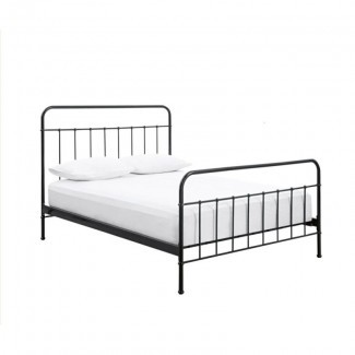  Cumberland Queen Size Estructura de cama de metal en negro | Comprar 