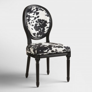  Domino Black Frame Paige Round Back Dining Chairs Set de 