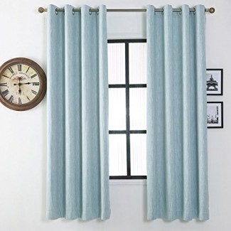  Melodieux Elegant Cotton Window Tratamiento Cortinas opacas con aislamiento térmico Cortinas / cortinas 
