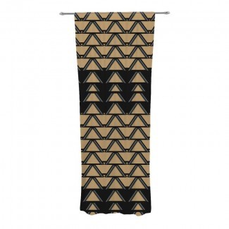  Paneles de cortina de bolsillo con varilla transparente geométrica Deco Angles (juego de 2) 