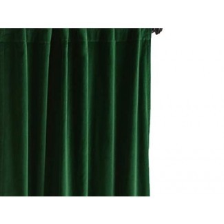  Cortina verde esmeralda, cortina de terciopelo de algodón, panel de cortina de terciopelo en verde, cortinas hechas a medida, cortinas de sala de estar, cortinas de dormitorio 
