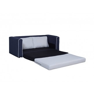 Divano Roma Furniture Modern 2 Tone Modular / Convertible Sleeper 