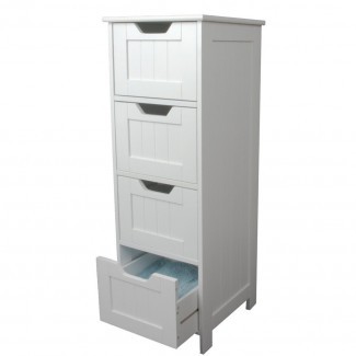  Gabinete de almacenamiento blanco. 4 cajones grandes: golosinas para el hogar, Reino Unido 