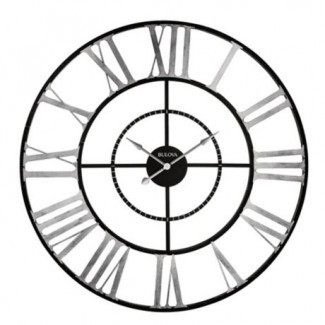  Bulova Zeeland Reloj de pared de 60 pulgadas en Negro / plata | Bed ... 