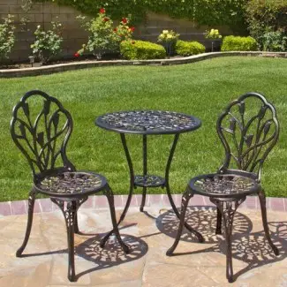  Best Choice Products Muebles de patio al aire libre Diseño de aluminio fundido Bistro Set 