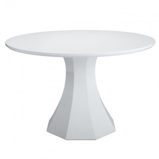  Mesa de comedor redonda blanca de alto brillo Sanara | Comprar otro 