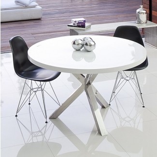  7 Mesas de comedor modernas redondas blancas - Muebles lindos 