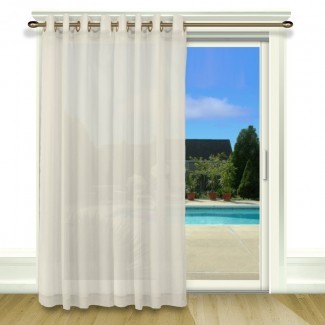  Panel de cortina individual Bal Harbour Patio Solid Semi-Sheer Grommet 