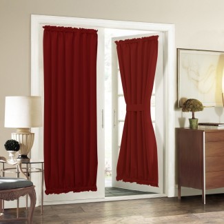  Panel de cortina de puerta francesa para privacidad - Aquazolax Solid ... 