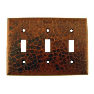  Cubierta de interruptor de palanca triple de placa de interruptor de cobre 