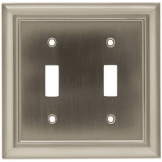  BRAINERD 64208 Architectural Double Toggle Switch Placa de Pared / Switch Plate / Cover Satin nickel 