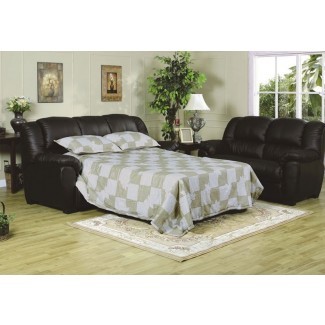 Sofá cama negro Mainstays 54 Loveseat Sleeper negro ...