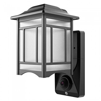  Tepoinn Outdoor Security Luz, lámpara, cámara, luz de seguridad WiFi con sensor de movimiento para el hogar 1080P HD Video luces de porche delantero 