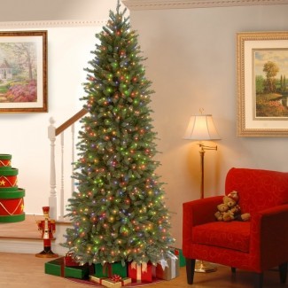  Siente los abetos verdes Fraser Real Árbol de Navidad artificial con 550 luces multicolores 