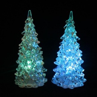  Icy Crystal Color que cambia la decoración del árbol de Navidad LED ... 