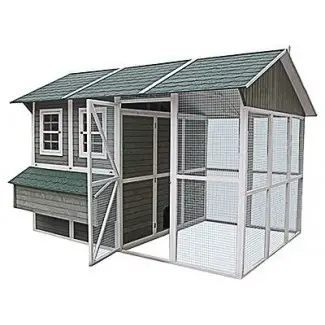  Coops & Feathers Wood and Wire Chicken Coop, XX-Large 